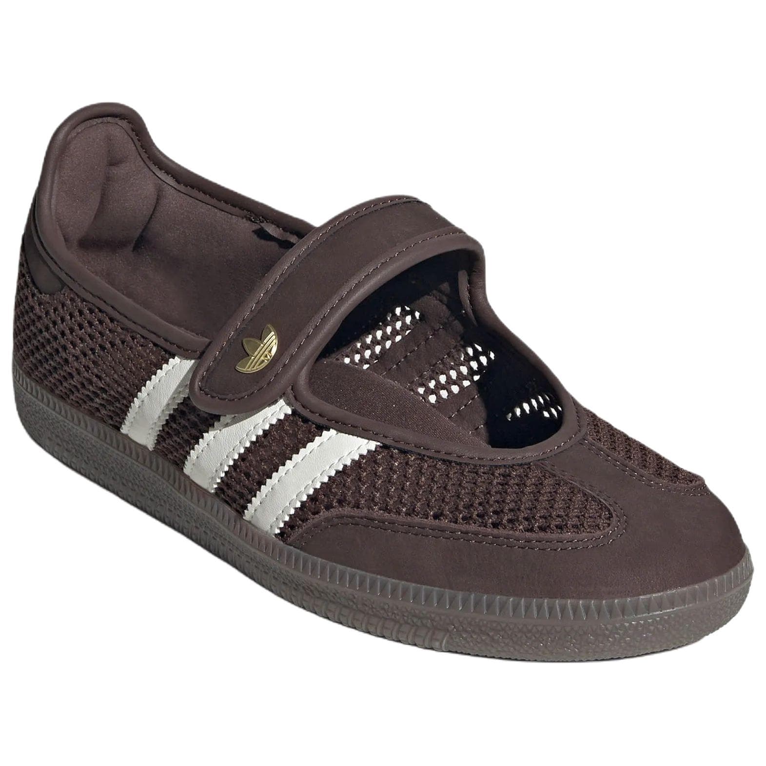 Adidas Originals Samba Jane Туфли Мэри Джейн Низкий Топ Коричневый Нефритовый Белый Женский - изображение 3