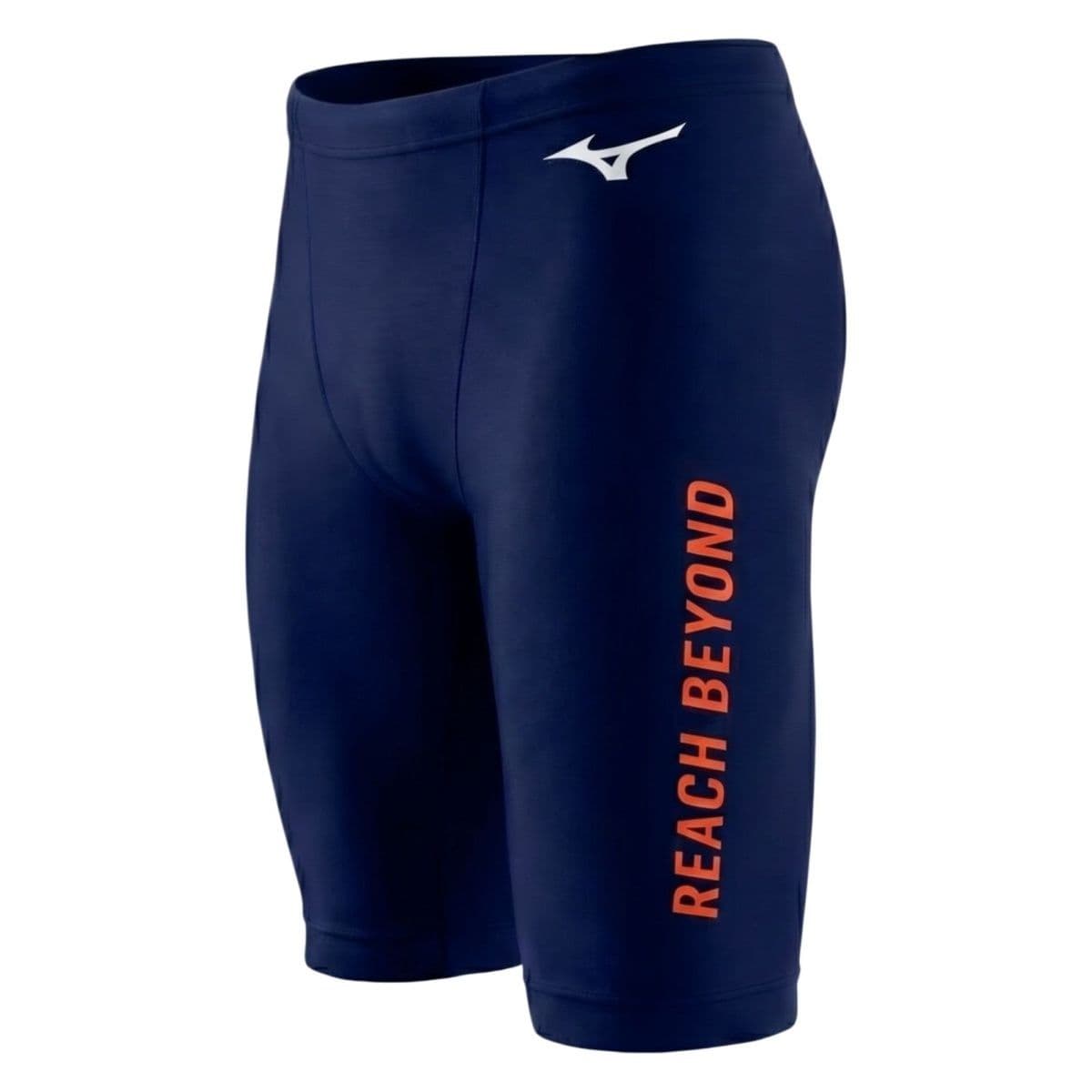 Mizuno Темно-синие Апельсиновые Мужские Плавательные Шорты - изображение 2