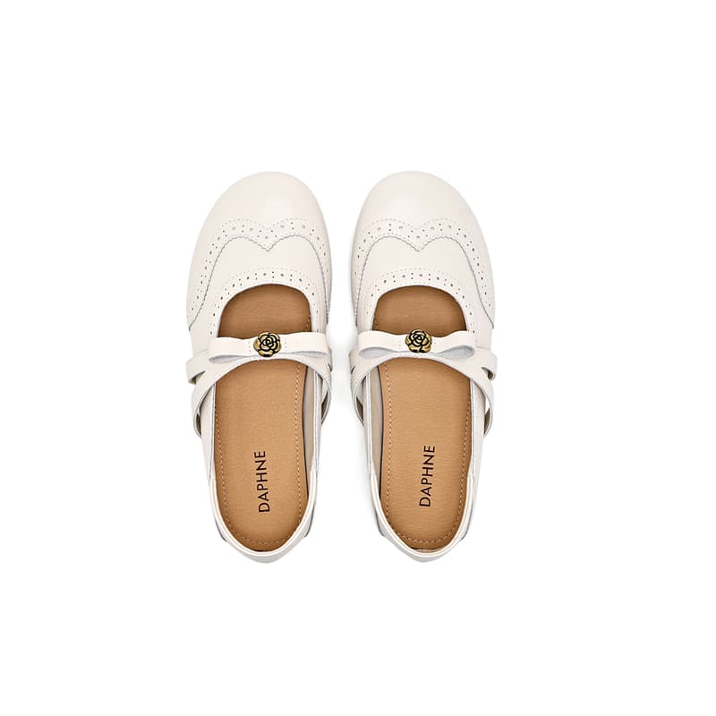 DAPHNE Mary Jane Shoes Ecru Women's - изображение 3
