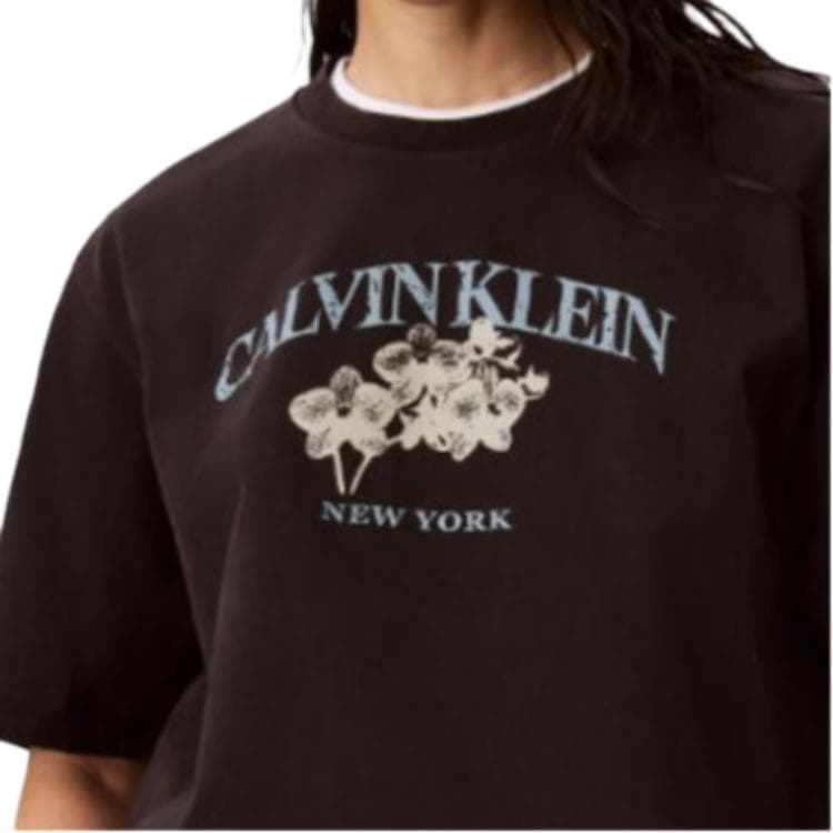 Футболка Calvin Klein Черные Женские T-рубашки - изображение 3