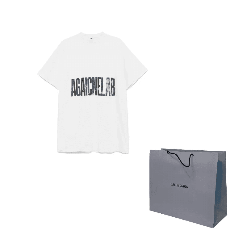 Футболка Balenciaga FW23 T-Shirt Стандартный крой Мужской Белый - изображение 3