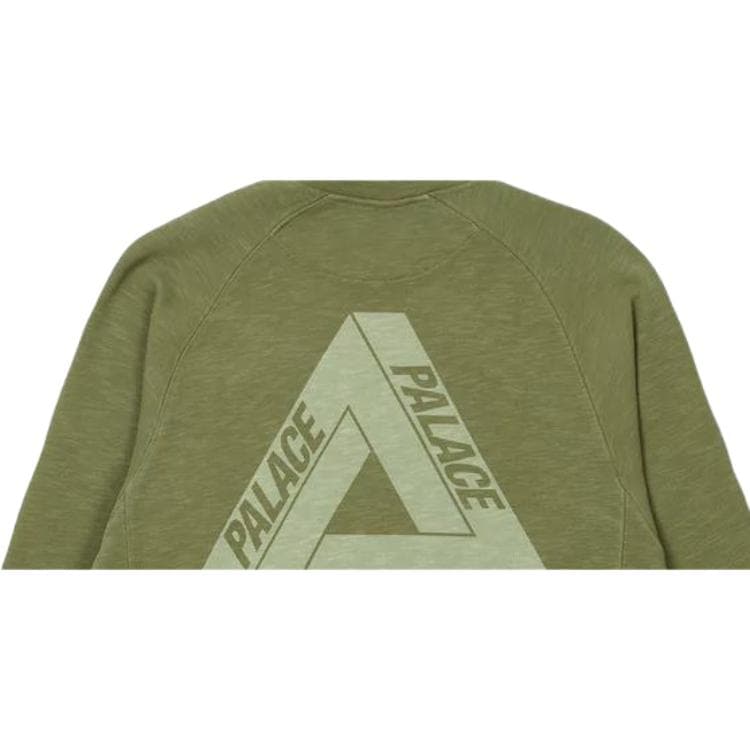 Худи PALACE FW22 Tri-Ferg Slub Crew Olive Logo - изображение 4