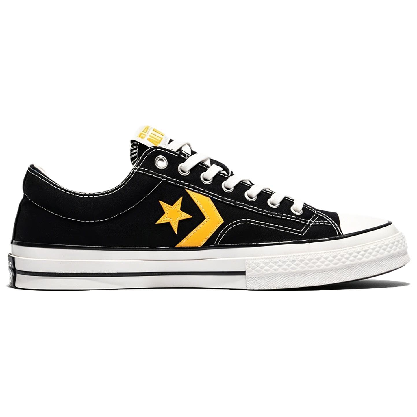 Кроссовки Converse Star Игрок 76 Кеды для скейтбординга Low Топ Черный белый желтый Унисекс - изображение 2