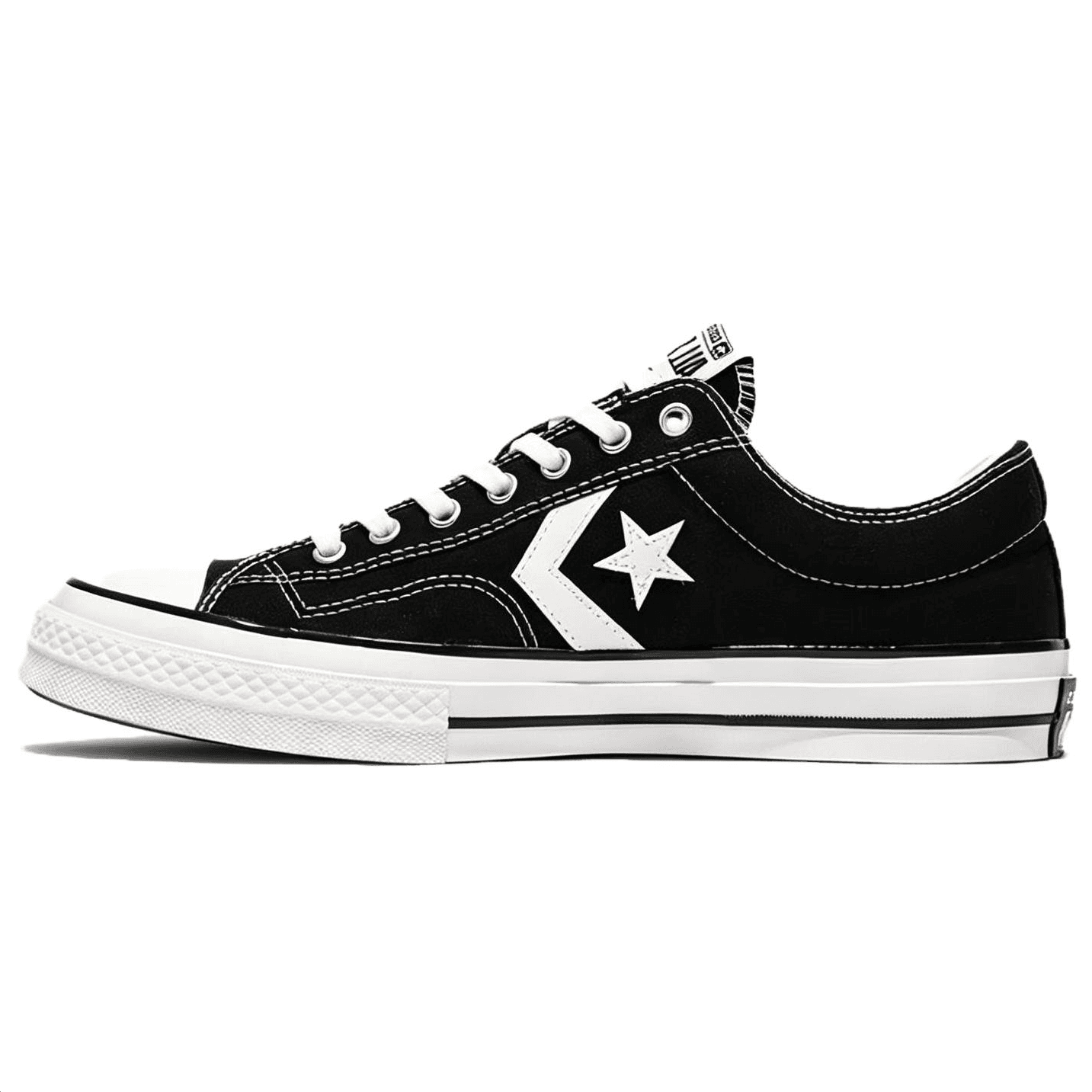 Кроссовки Converse Star Игрок 76 Кеды для скейтбординга Low Топ Черный белый Унисекс - изображение 1