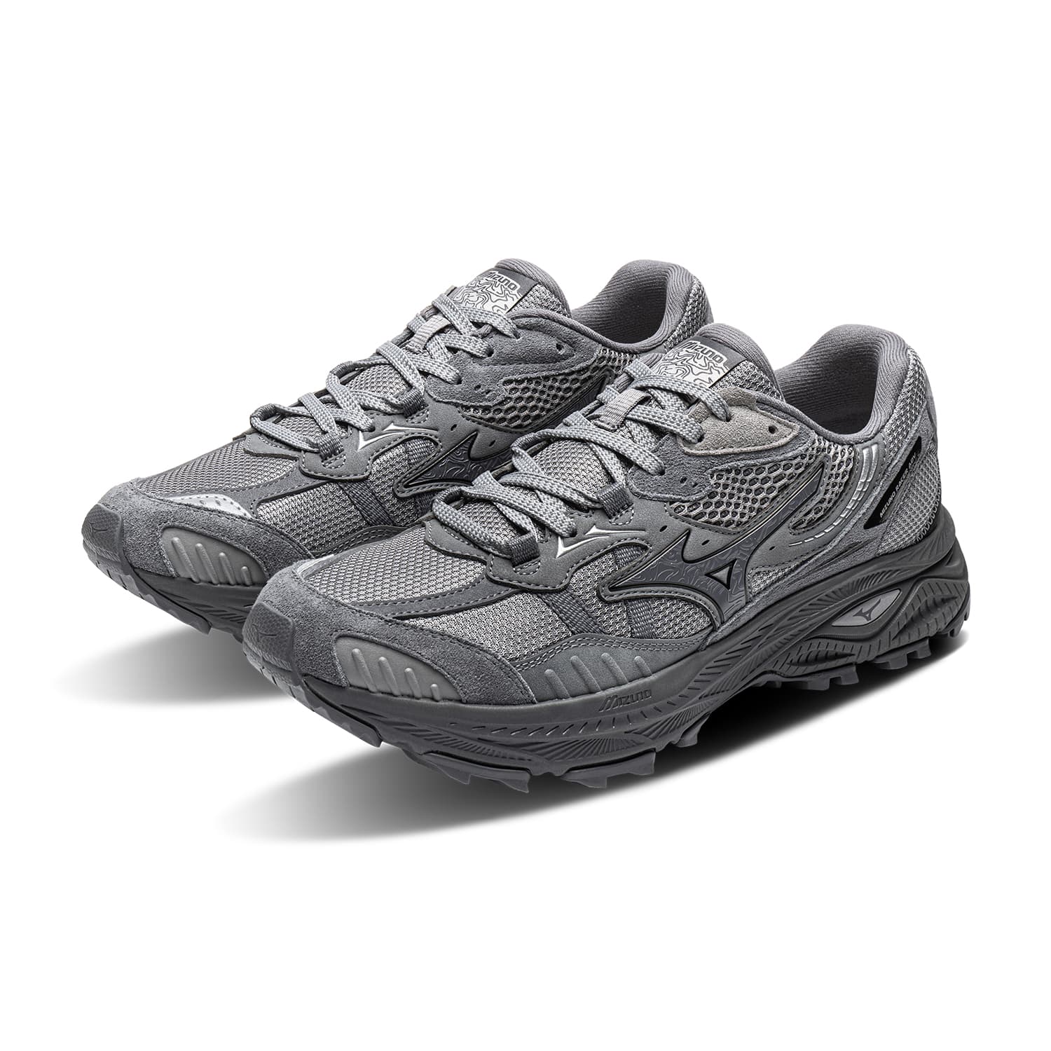 Кроссовки для бега Mizuno Racer ADV Поддержка Износостойкий Антискользящий Лоу-топы Кроссовки для трейлраннинга Унисекс Акулий серый - изображение 4