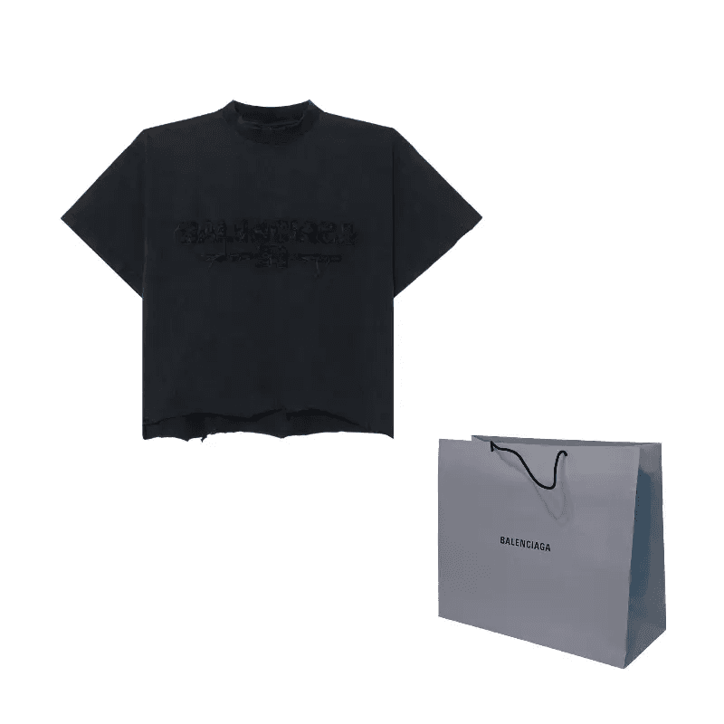 Футболка Balenciaga SS25 T Рубашка Стандартная Крой Унисекс Черная - изображение 4