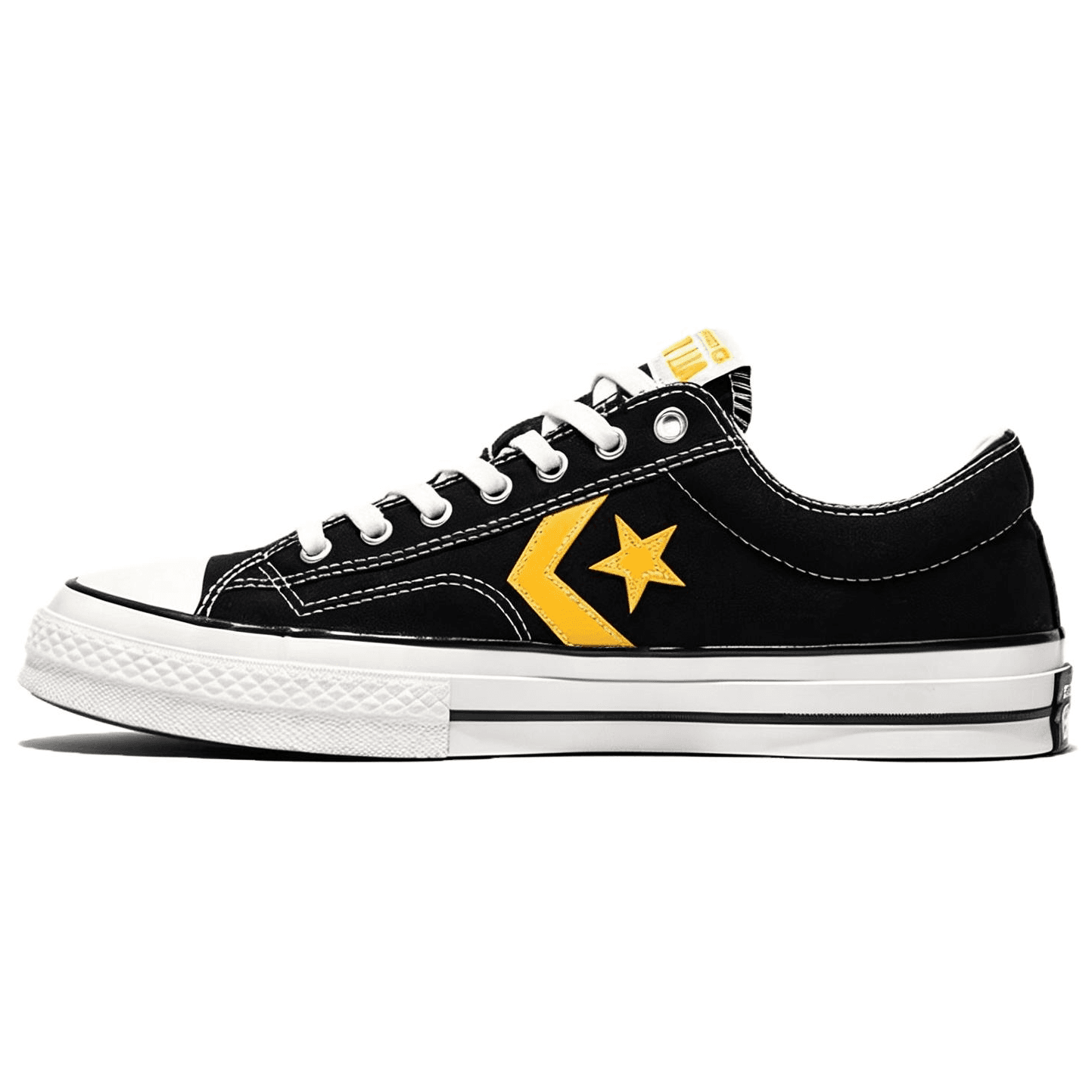 Кроссовки Converse Star Игрок 76 Кеды для скейтбординга Low Топ Черный белый желтый Унисекс - изображение 1