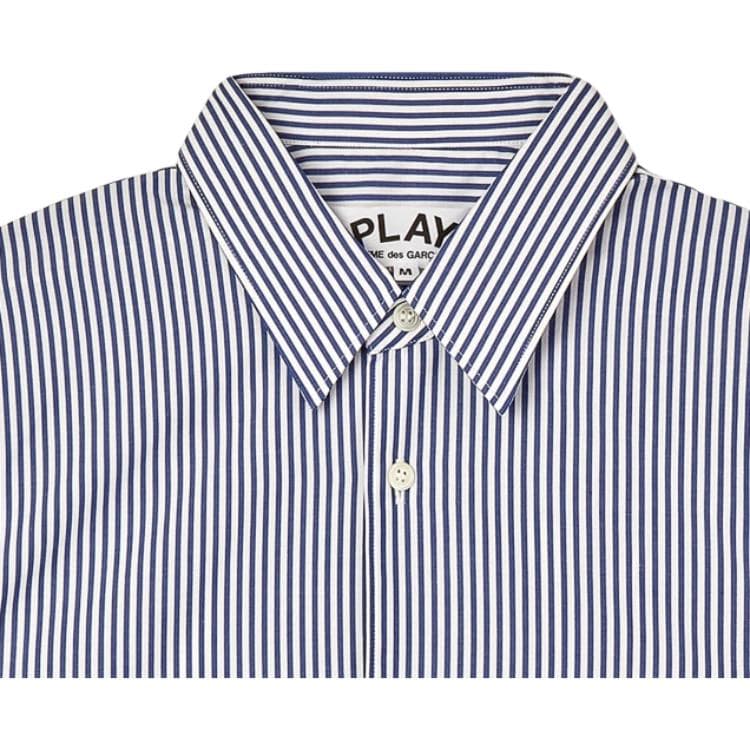 Блузка CDG Play x CDG Logo Stripe Shirt - изображение 3