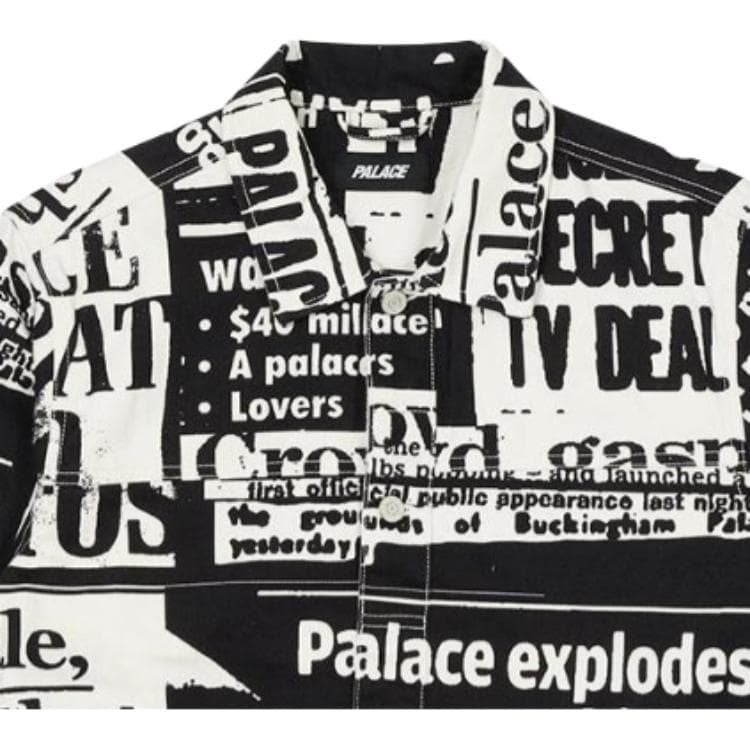 Куртка PALACE SS22 Tabloid Denim Jacket Black - изображение 4