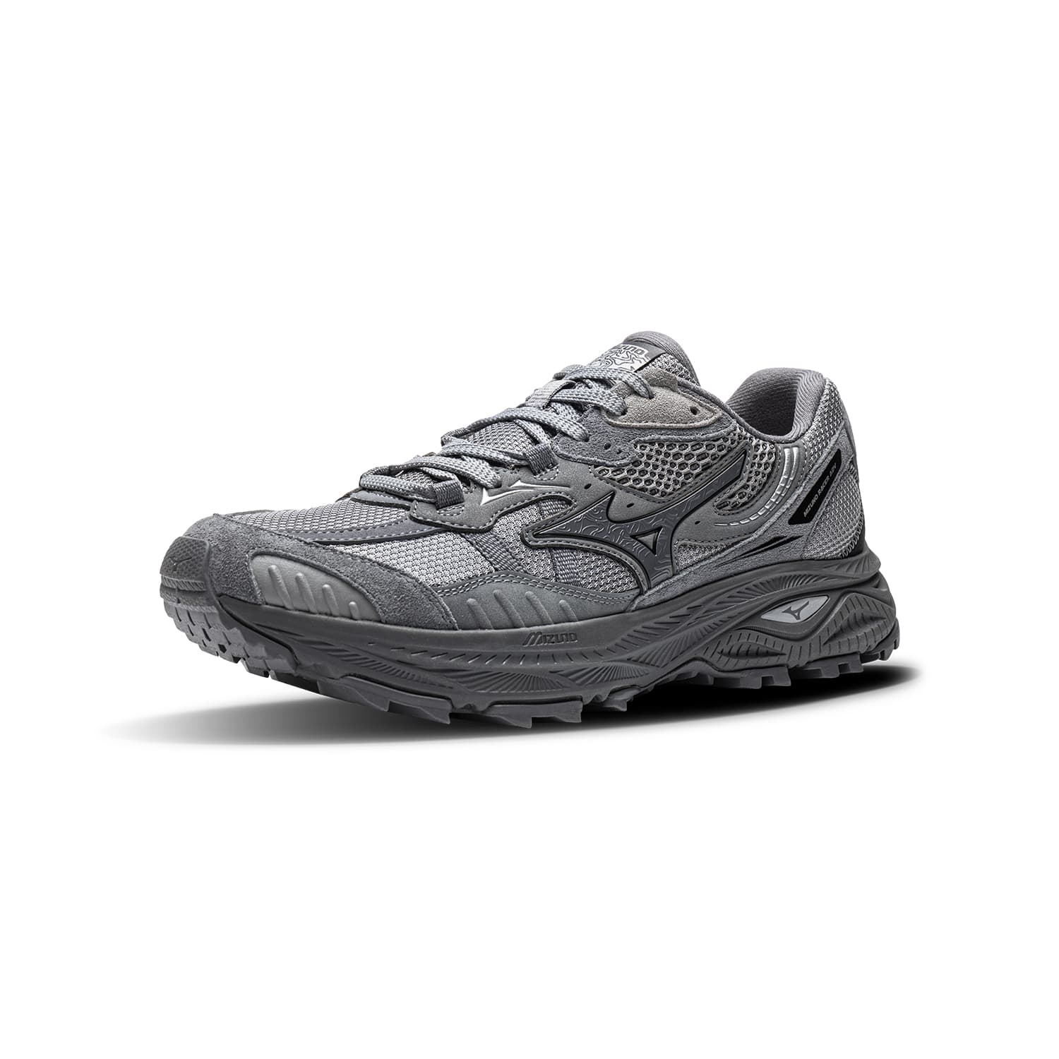 Кроссовки для бега Mizuno Racer ADV Поддержка Износостойкий Антискользящий Лоу-топы Кроссовки для трейлраннинга Унисекс Акулий серый - изображение 2