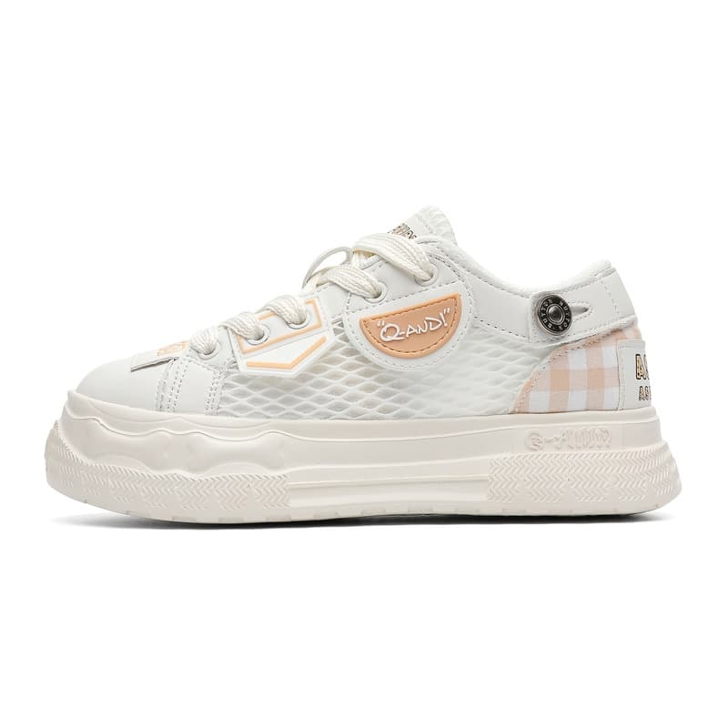 Кроссовки Q And Skate Shoes Low Top Белый Оранжевый Женские - изображение 1