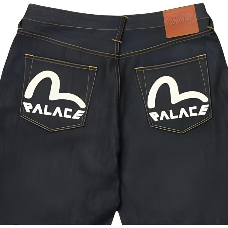 Джинсовые шорты PALACE x EVISU SS24 Logo Denim Shorts - изображение 6