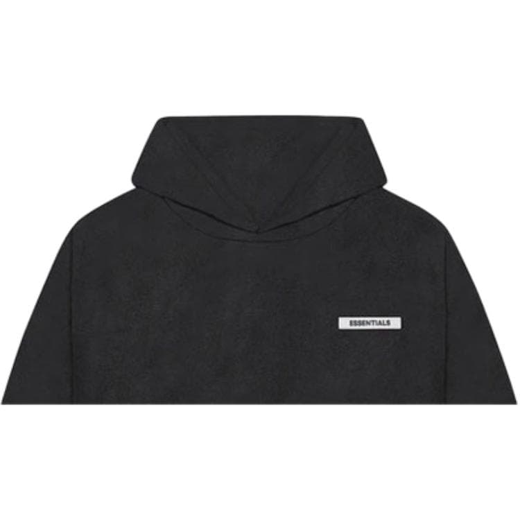 Худи Fear of God Essentials FW20 Polar Fleece Hoodie Dark Slate Black Logo - изображение 3
