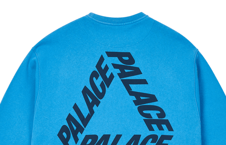 Кофта PALACE SS25 Drop5 PIGMENT P3 CREW SWEATSHIRT Унисекс Океан Синий - изображение 4