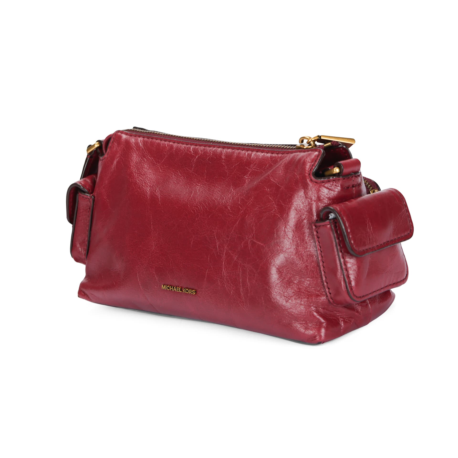 Сумка через плечо MICHAEL KORS DAKOTA Кожа Сумка через плечо Сумка на плечо Маленькая Женская Бордовая - изображение 3