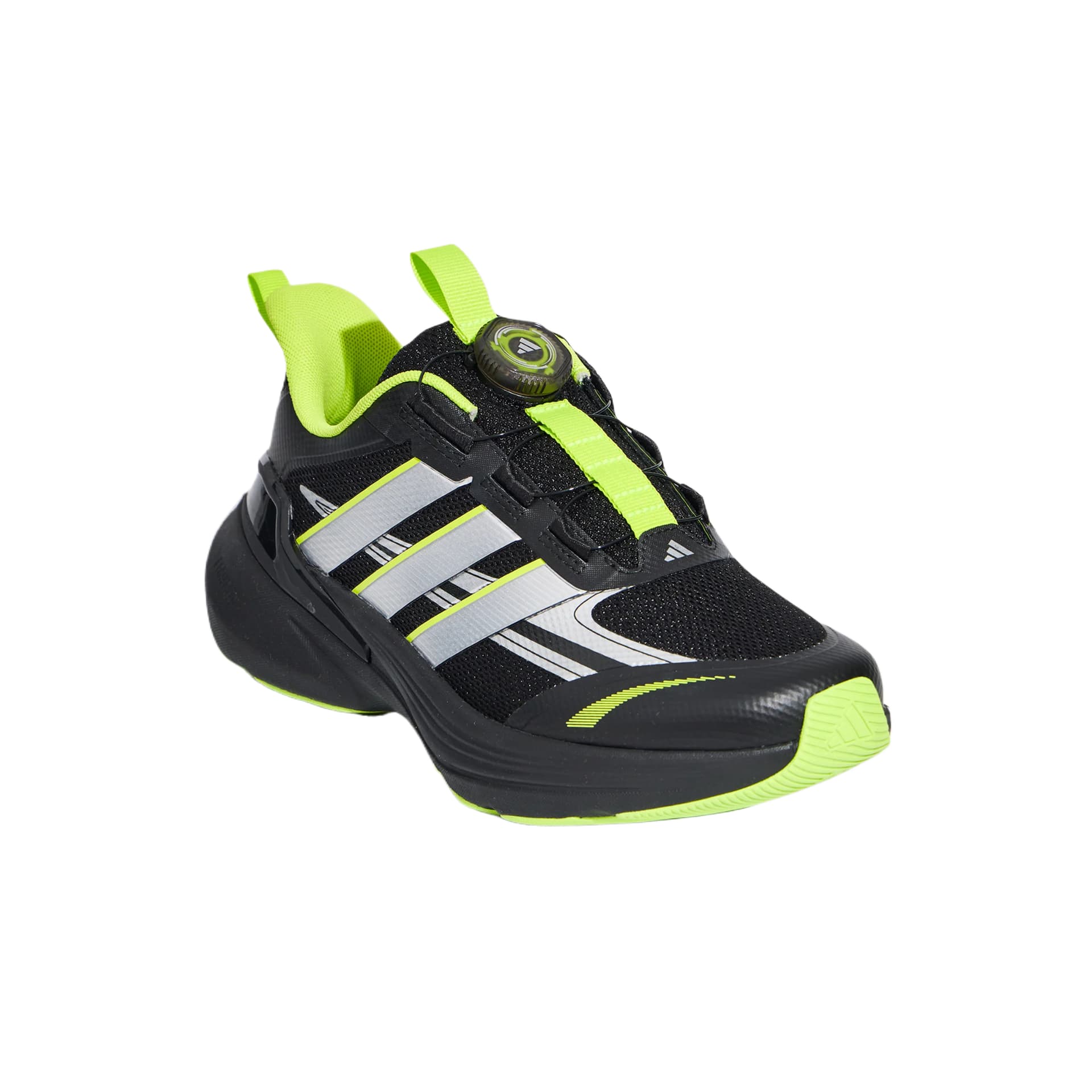 Кроссовки Adidas LIGHTDART Детские беговые кроссовки Черный Металлический серебристый Зеленый флуоресцентный Kids - изображение 2