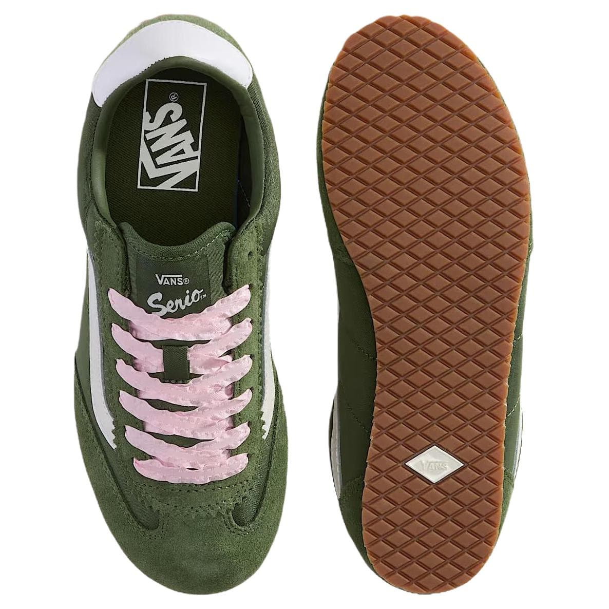 Кроссовки Vans Super Lowpro Повседневная обувь Унисекс Зеленый - изображение 4