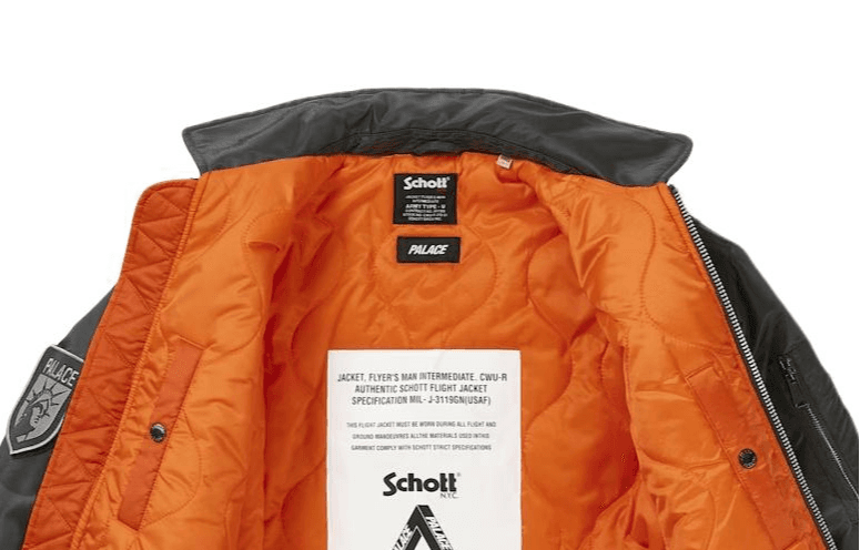 Куртка PALACE Schott N.Y.C. SS26 PALACE SCHOTT CWU 90'S FIT BOMBER JACKET - изображение 5
