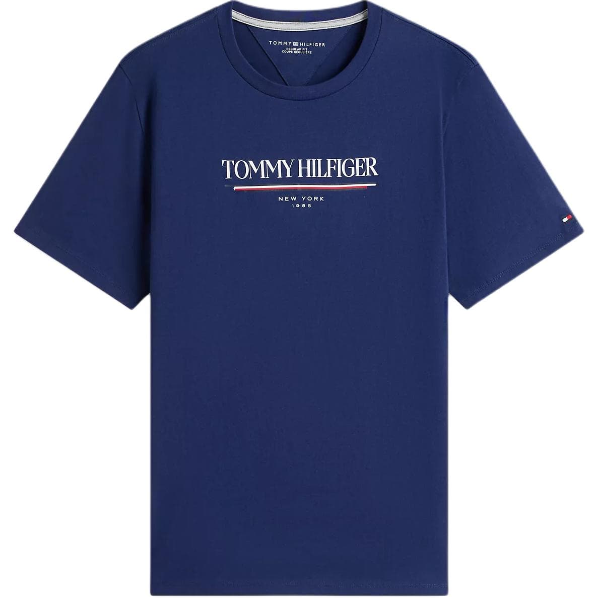 Футболка Tommy Hilfiger Освежающий вариант Морской синий Мужская T-рубашка - изображение 1