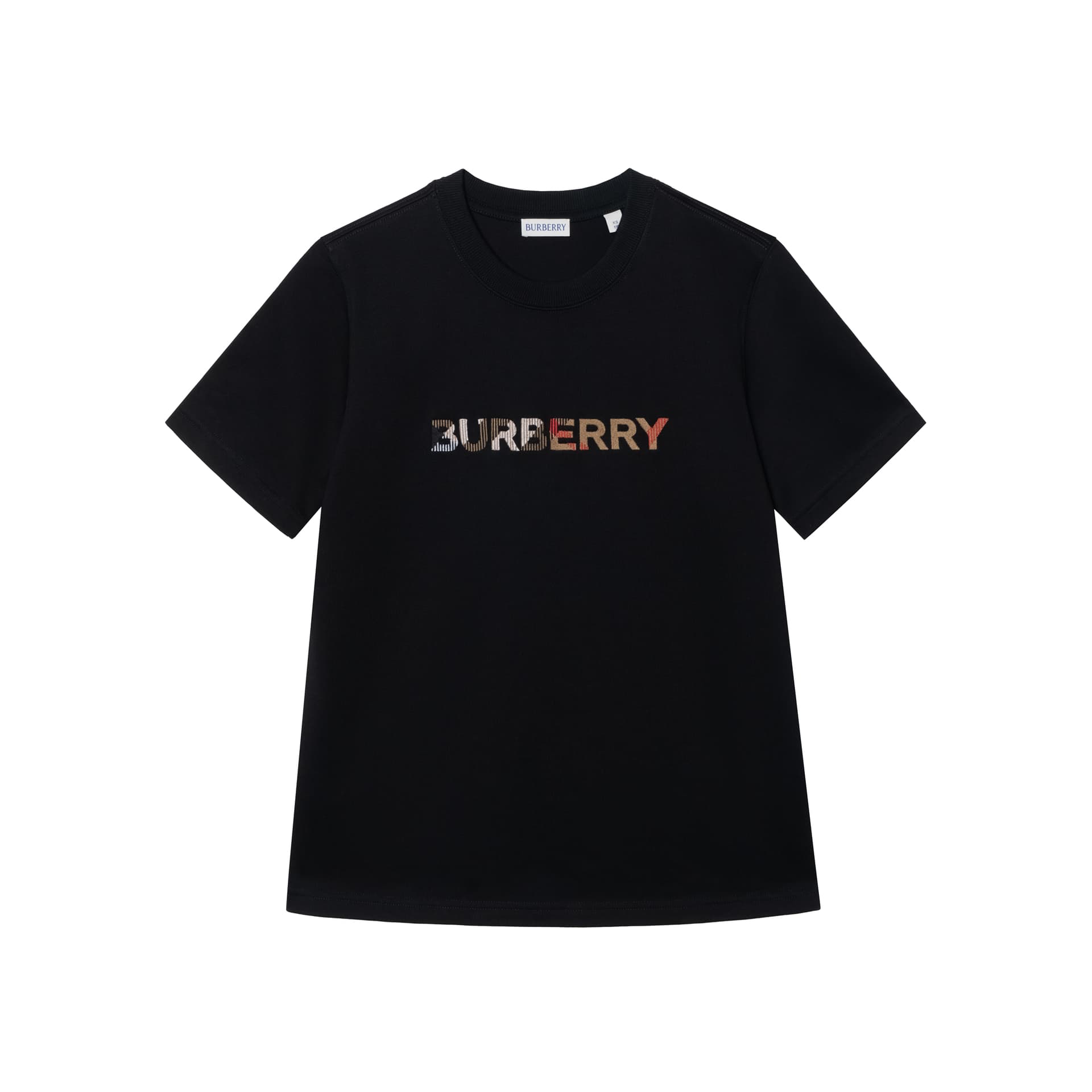 Футболка Burberry Стандартная рукавная рубашка T для женщин черного цвета - изображение 1