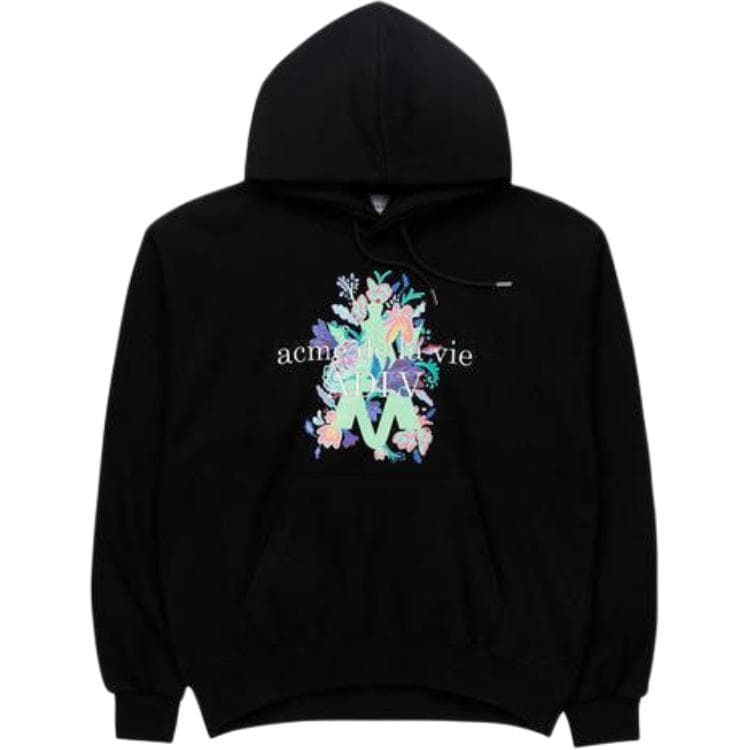 Худи acme de la vieADLV A Logo Emblem Flower Essential Hoodie Black Logo - изображение 1
