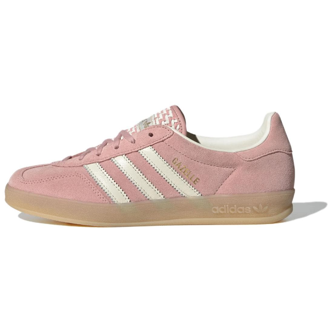 Кроссовки Adidas Originals GAZELLE INDOOR Кеды немецкой армии (GAT) Низкий Топ Чудо Пурпурно-розовый Нефритовый белый Золото Женские - изображение 1