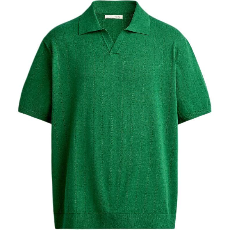 Поло ZARA Polo изумрудного цвета для мужчин - изображение 1