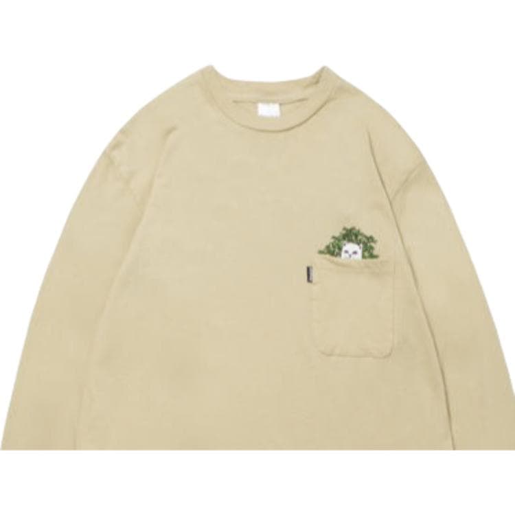 Футболка RIPNDIP Catnip LS Горчичный T-рубашка Унисекс - изображение 2