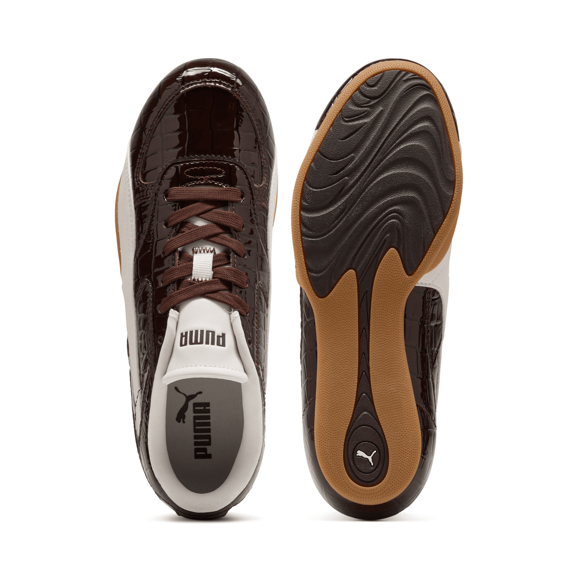 Кроссовки PUMA Bella Mina Повседневная обувь Низкий Топ Коричневый Бежевый Белый Женский - изображение 5