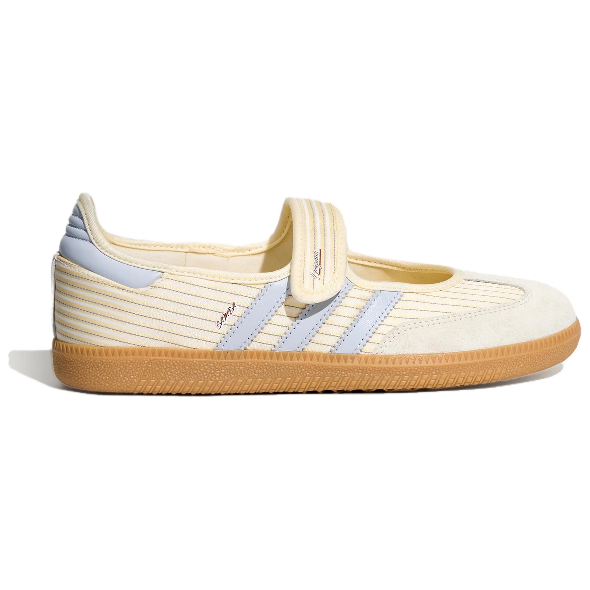 Adidas Samba Туфли Мэри Джейн Сливочно-белые Светло-синие Женские - изображение 2
