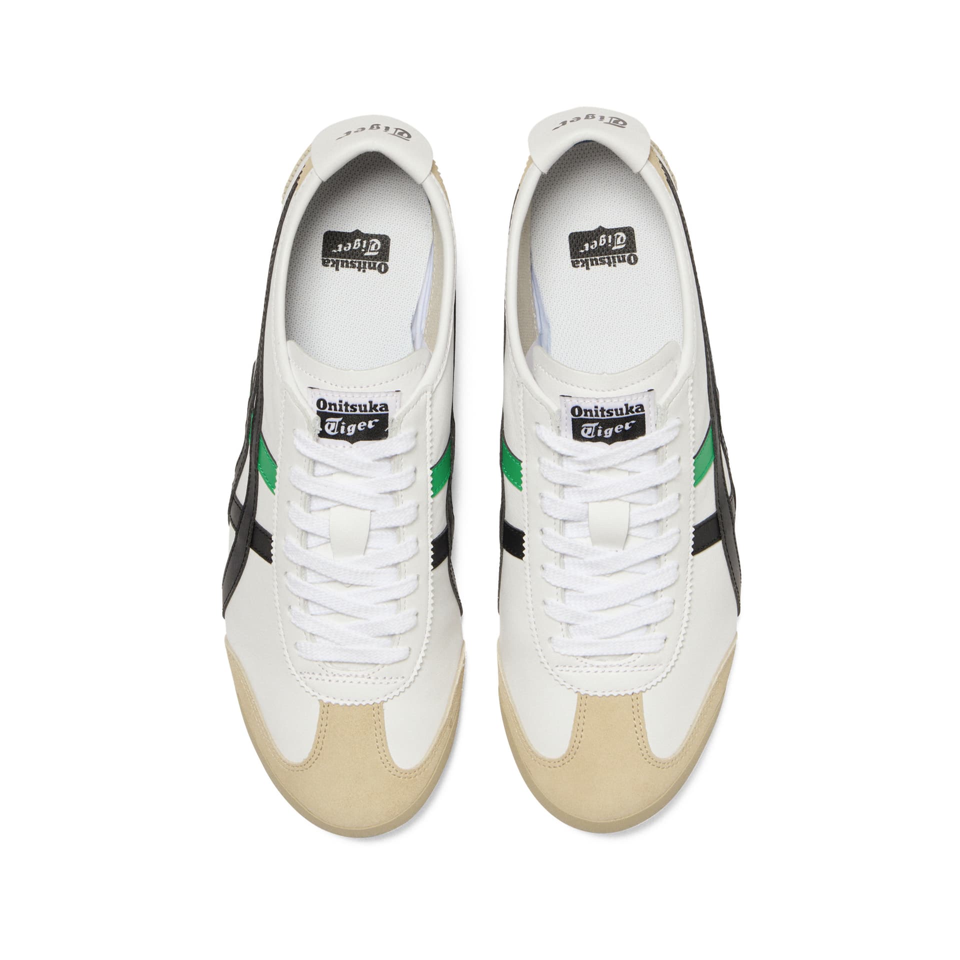 Кроссовки Onitsuka Tiger MEXICO 66 Повседневная обувь Низкий Топ Белый Черный Зеленый Унисекс - изображение 5