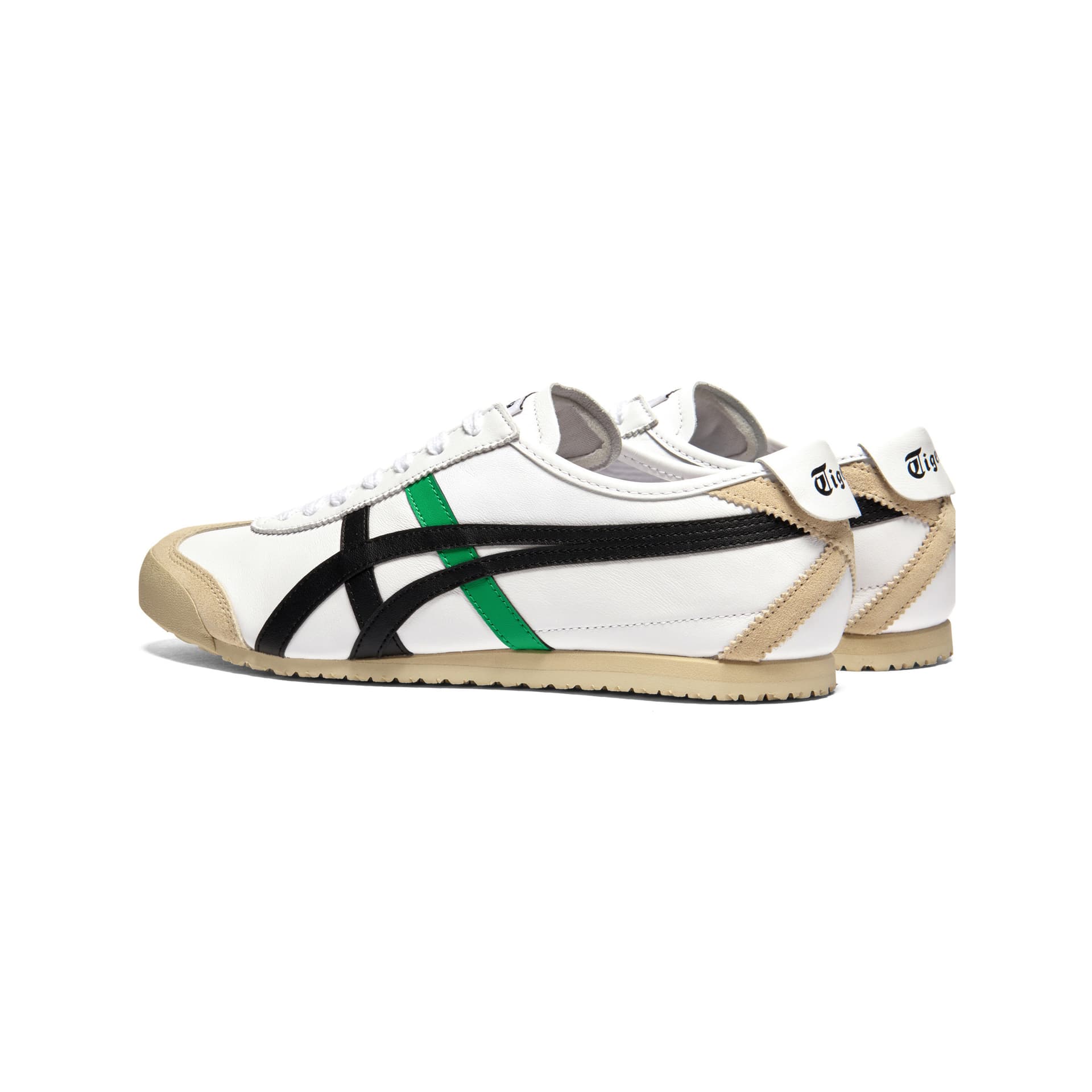 Кроссовки Onitsuka Tiger MEXICO 66 Повседневная обувь Низкий Топ Белый Черный Зеленый Унисекс - изображение 4