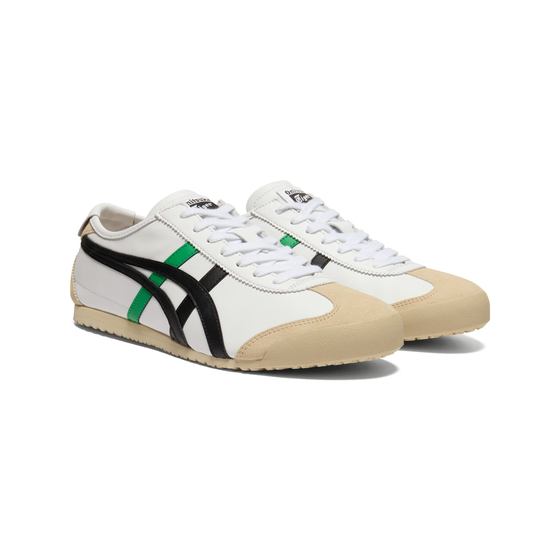 Кроссовки Onitsuka Tiger MEXICO 66 Повседневная обувь Низкий Топ Белый Черный Зеленый Унисекс - изображение 3