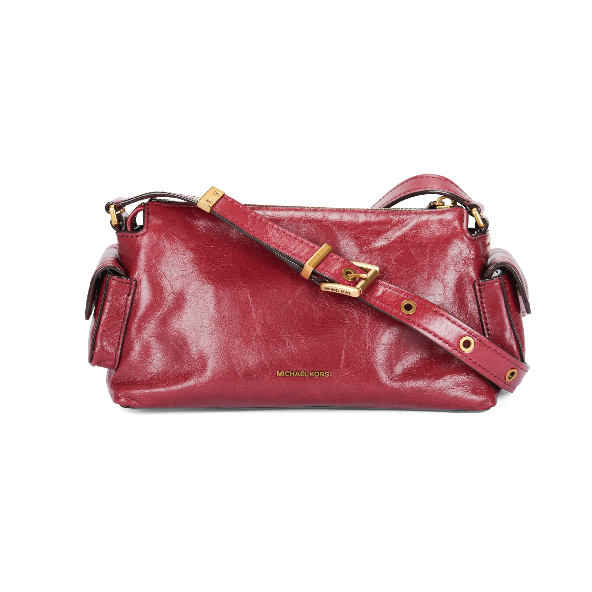 Сумка через плечо MICHAEL KORS DAKOTA Кожа Сумка через плечо Сумка на плечо Маленькая Женская Бордовая - изображение 4