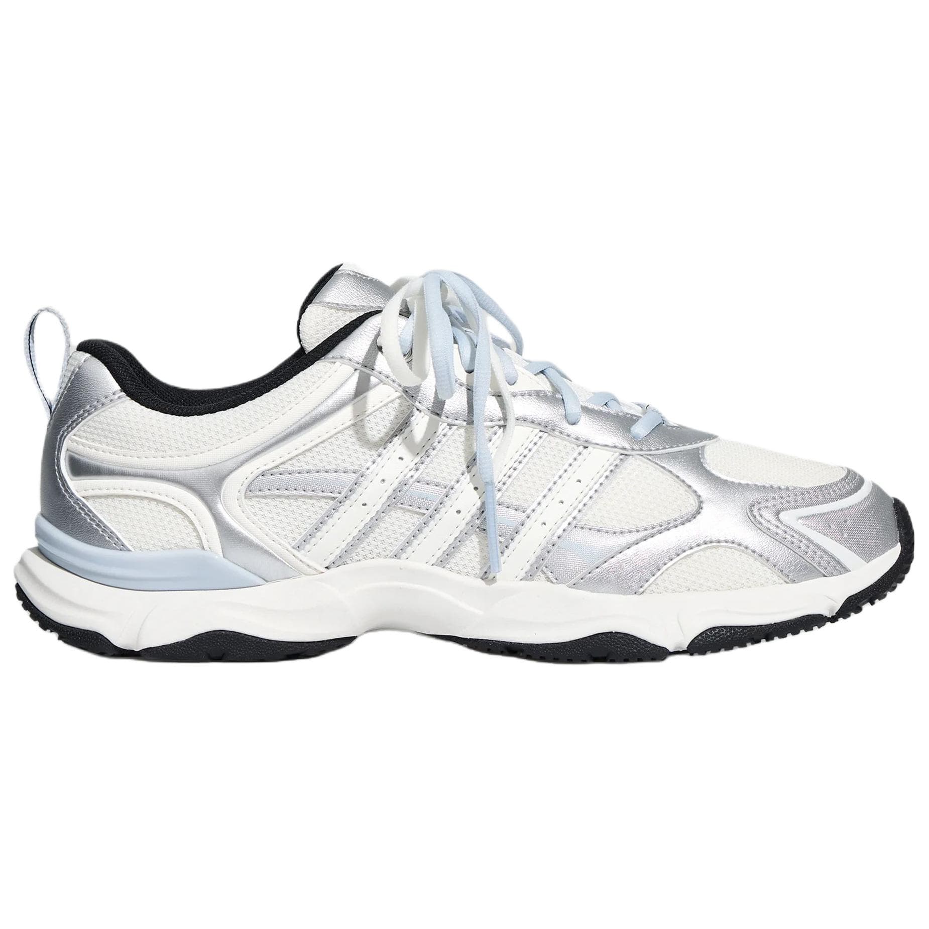 Кроссовки Adidas WHISPER GLIDE Повседневная обувь Низкий Топ Металлический Серебристый Ярко-Белый Черный Женская - изображение 2