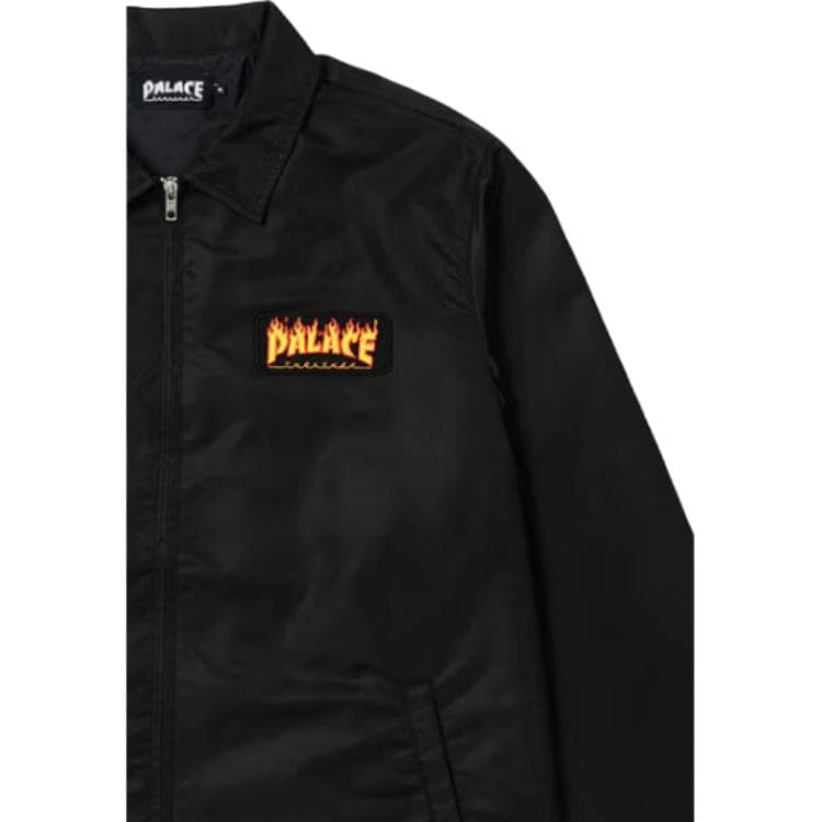 Куртка PALACE x Thrasher SS24 Flame Zip Collar Jacket Black - изображение 5