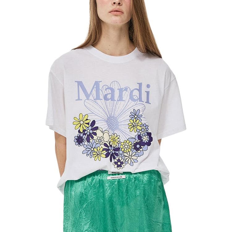 Футболка MARDI MERCREDI Les Jardins Белая сирень Фиолетовый Женские T-рубашки - изображение 1