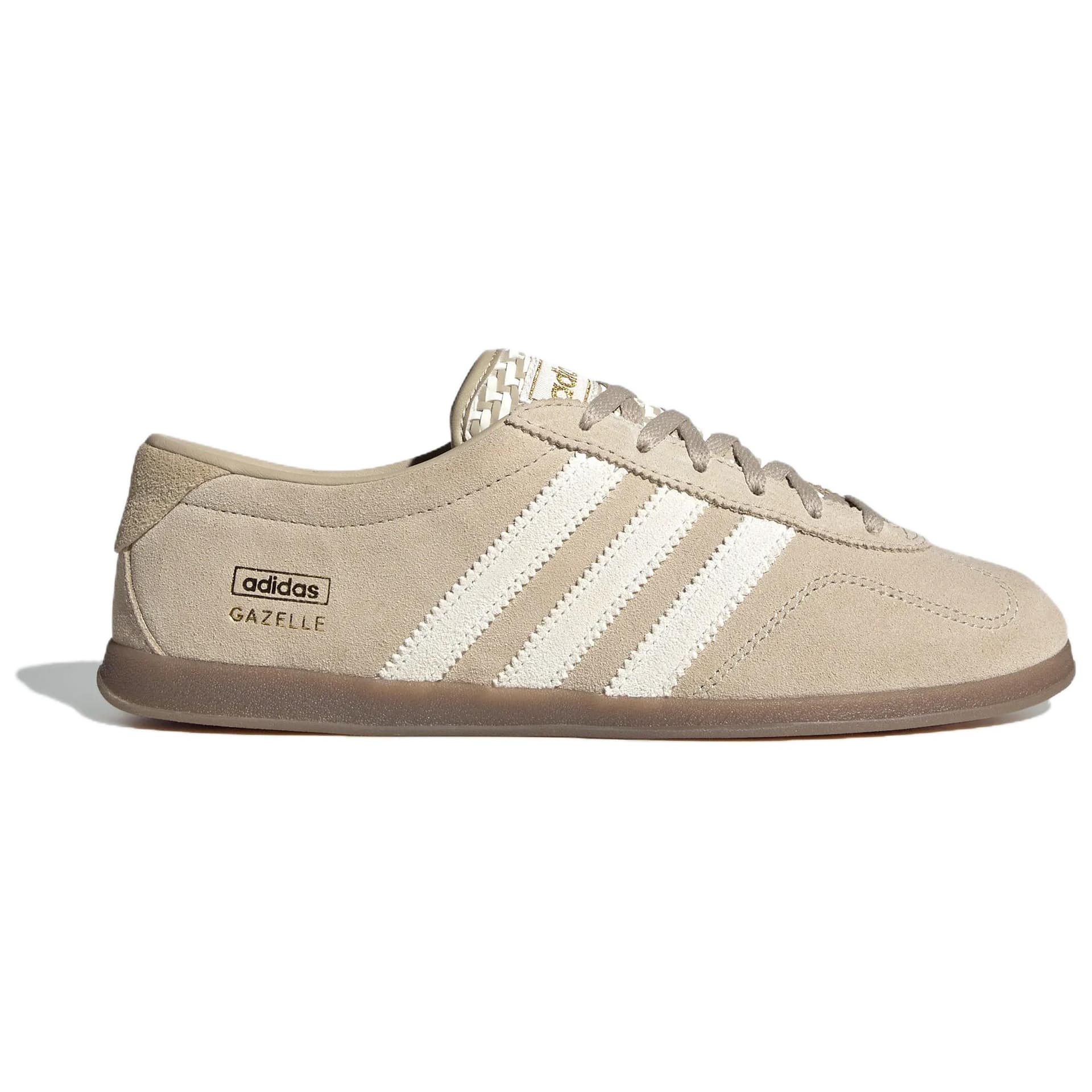Кроссовки Adidas Originals Gazelle Skate Shoes Low Top Khaki Brown Han Jade White Women's - изображение 2
