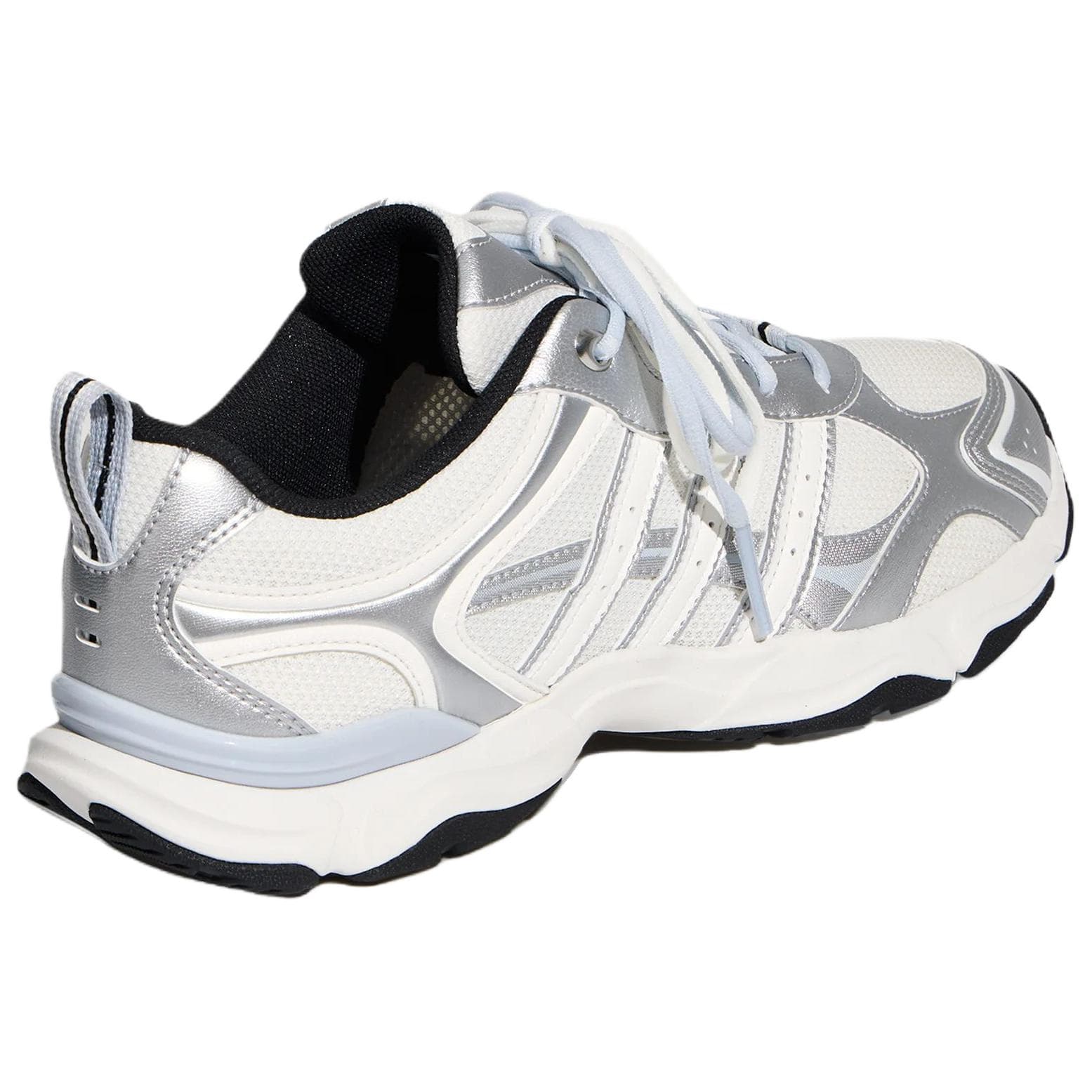 Кроссовки Adidas WHISPER GLIDE Повседневная обувь Низкий Топ Металлический Серебристый Ярко-Белый Черный Женская - изображение 4