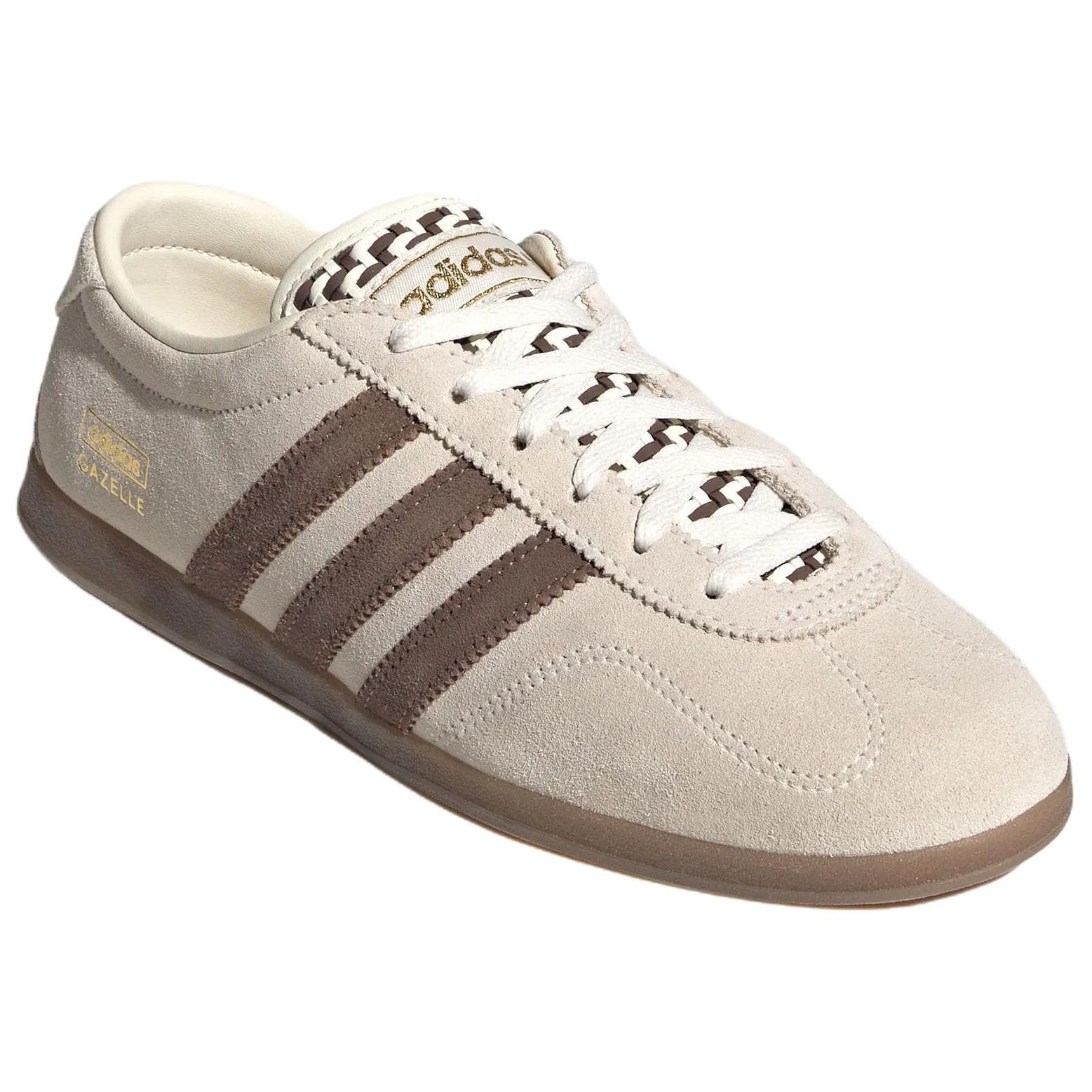 Кроссовки Adidas Originals Gazelle Скейтборд Кроссовки Низкие Нефрит Белый Темно-Коричневый Женский - изображение 3