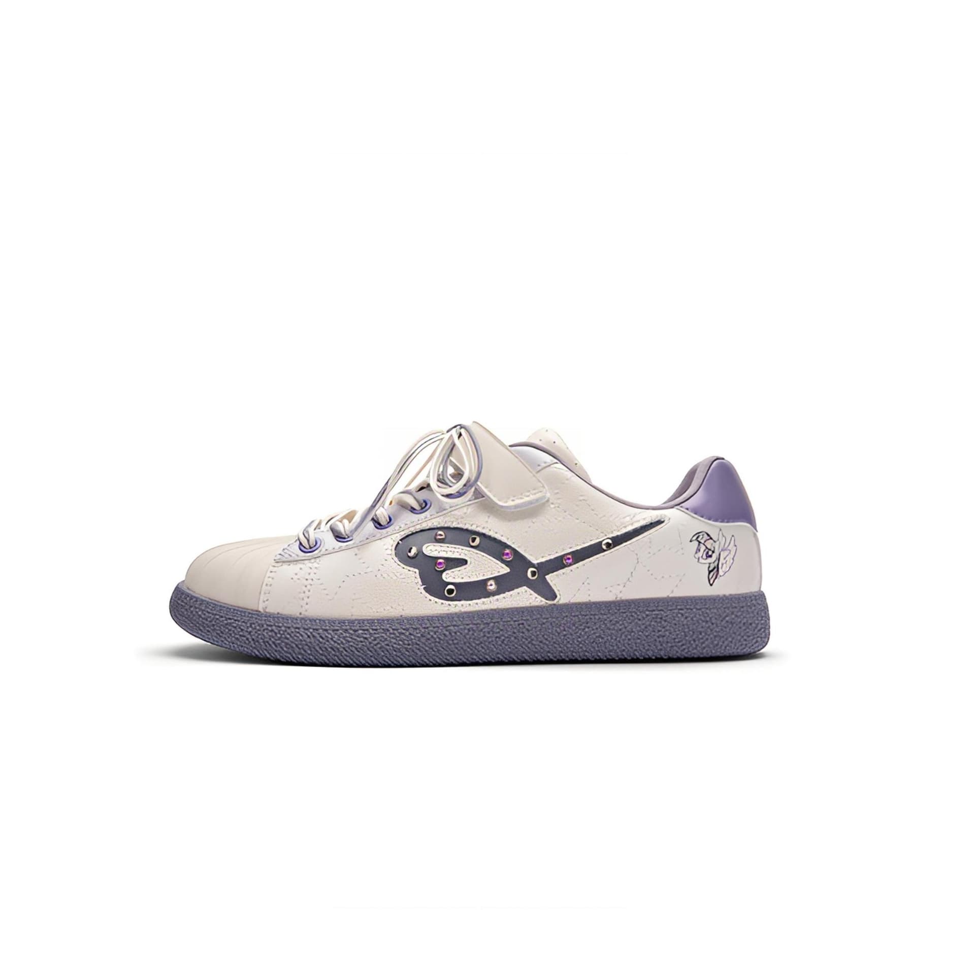 Кроссовки Balabala Детская обувь для скейтбординга Low Top Белый Фиолетовый Тон Kids - изображение 1