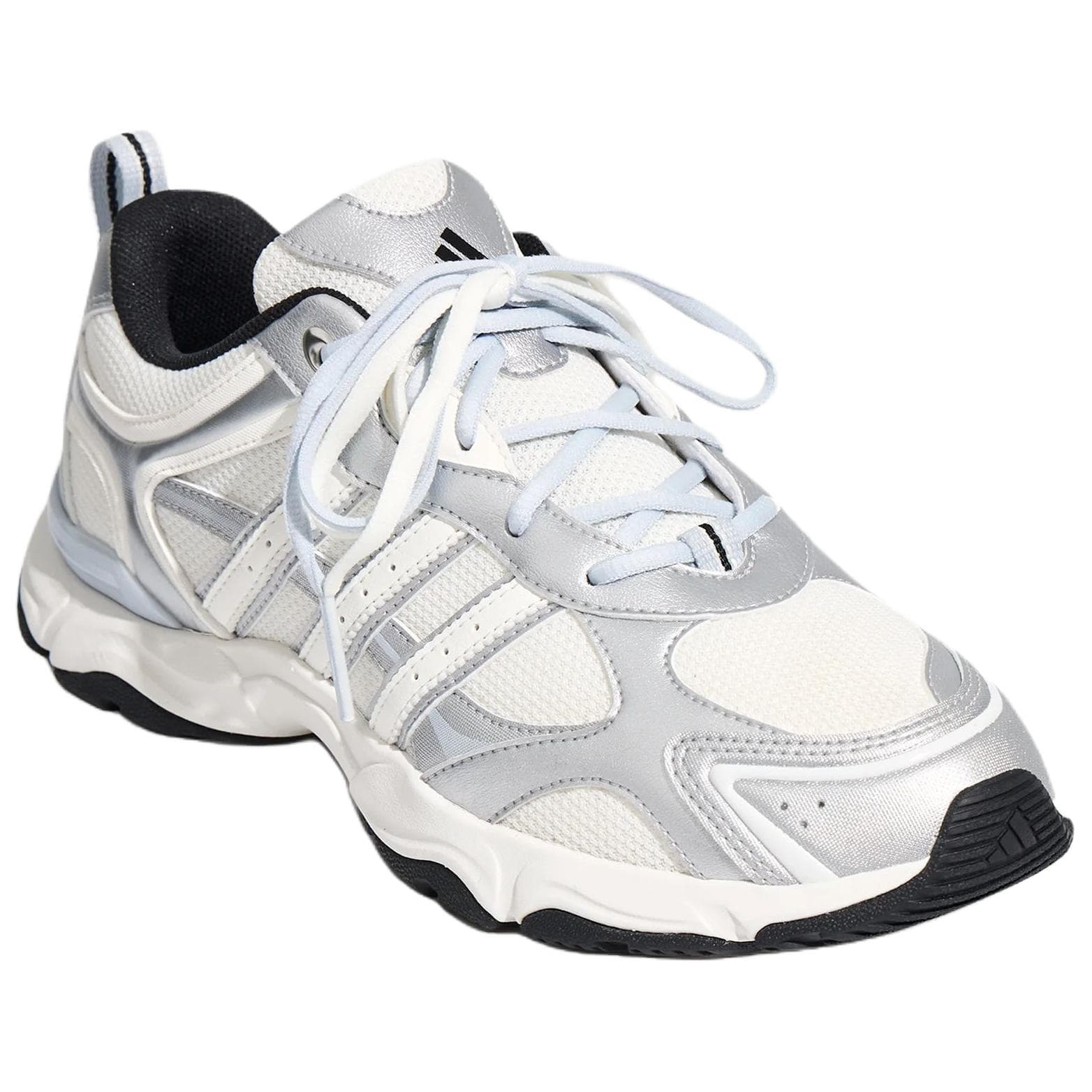 Кроссовки Adidas WHISPER GLIDE Повседневная обувь Низкий Топ Металлический Серебристый Ярко-Белый Черный Женская - изображение 3