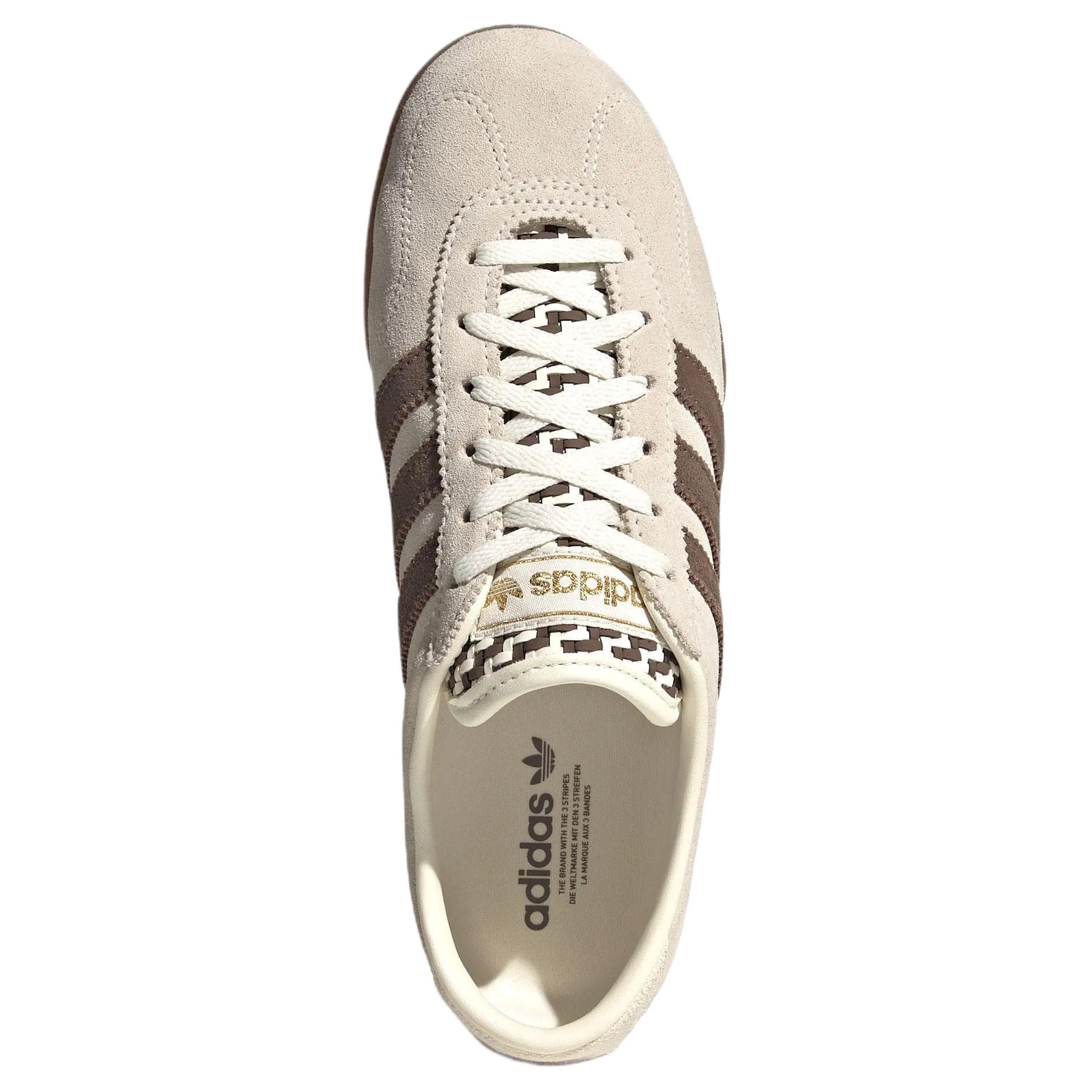 Кроссовки Adidas Originals Gazelle Скейтборд Кроссовки Низкие Нефрит Белый Темно-Коричневый Женский - изображение 5