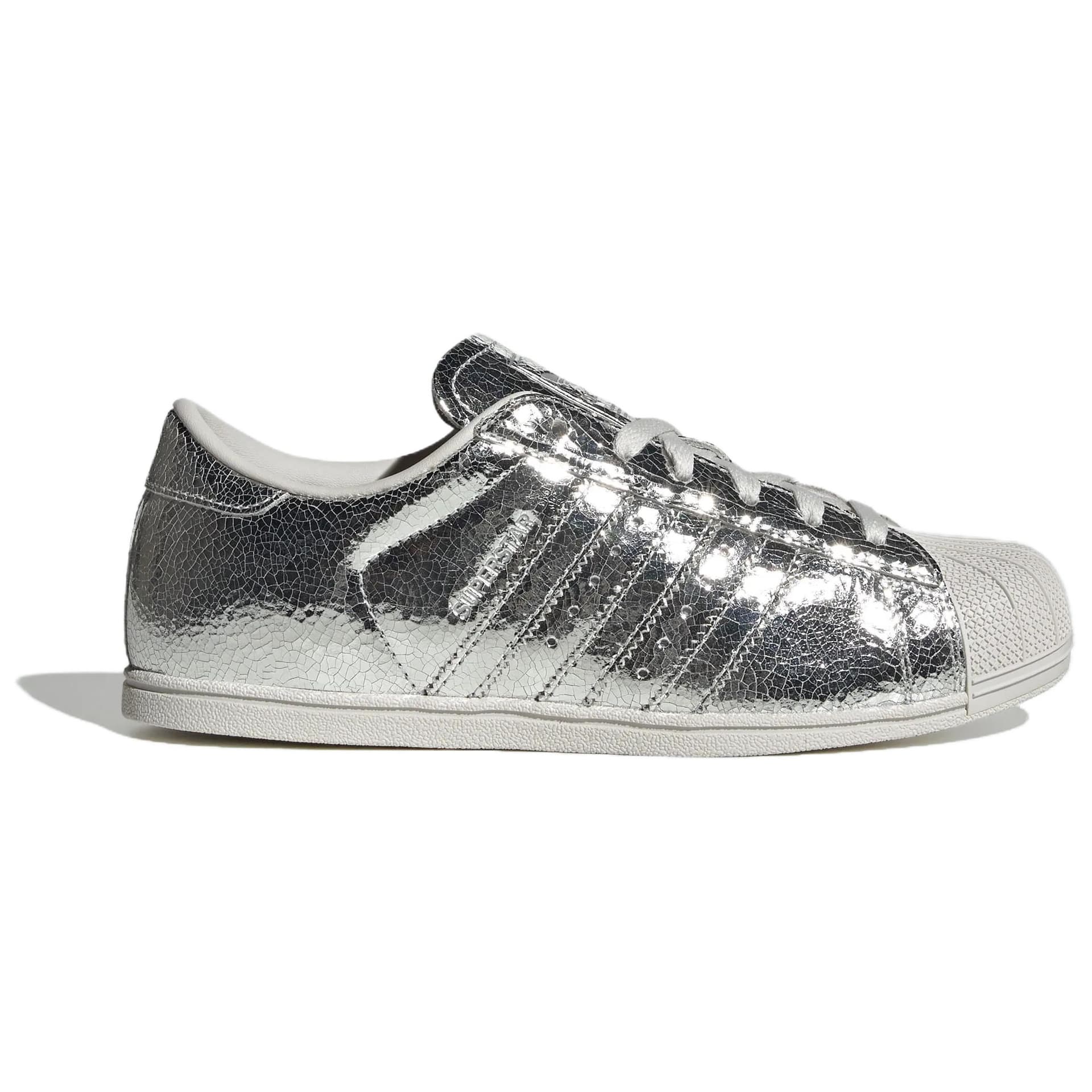 Кроссовки Adidas Originals SUPERSTAR Скейтборд Кеды Низкий Топ Металлический Серебристый Светло-Серый Женские - изображение 2