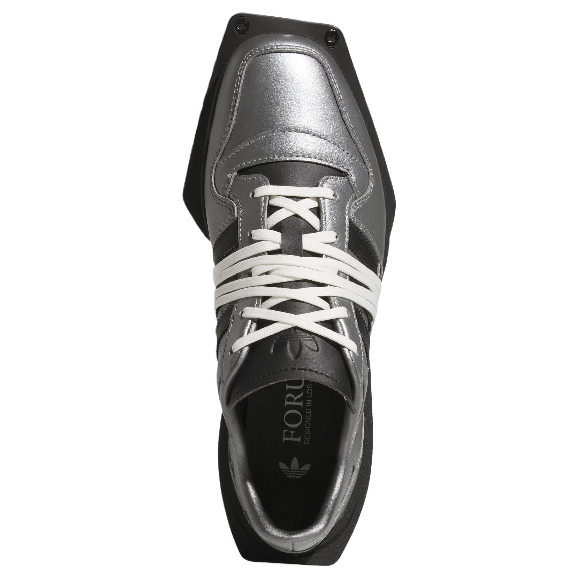 Кроссовки Adidas Originals FORUM Повседневная обувь Яркий Металлик Железно-серый Черный Ярко-белый Женские - изображение 5