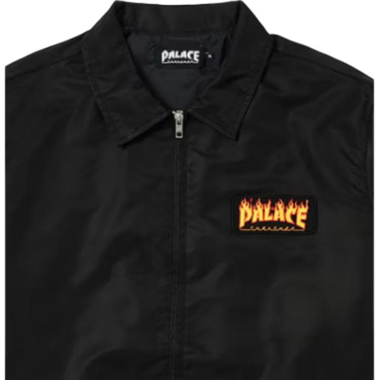 Куртка PALACE x Thrasher SS24 Flame Zip Collar Jacket Black - изображение 3