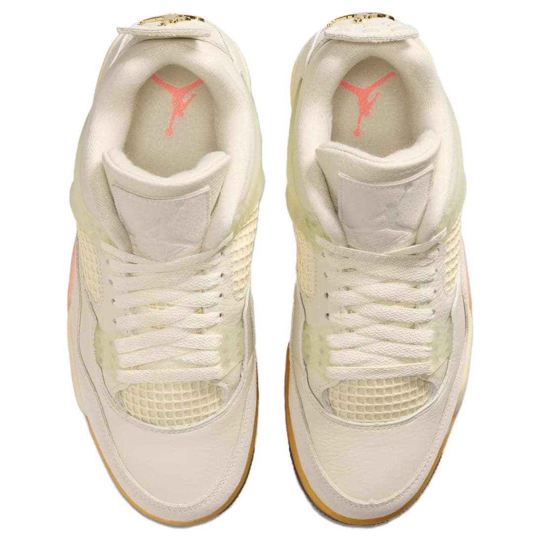 Ретро баскетбольные кроссовки Jordan Air Jordan 4 High Топ Ретро Баскетбольные Кроссовки Женские Бежевые - изображение 4