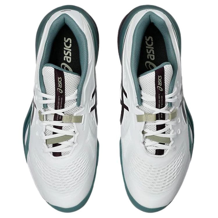 Кроссовки для тенниса ASICS Gel Resolution 10 Теннисные кроссовки Низкий верх Белый Темный баклажан Фиолетовый Мужской - изображение 4