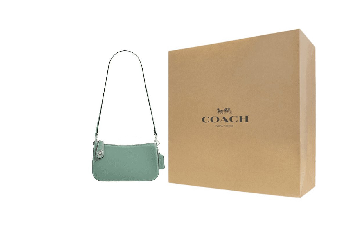 Мини-сумка COACH PENN Кожа Плечевая Сумка Маленькая Женская Аквамарин - изображение 7