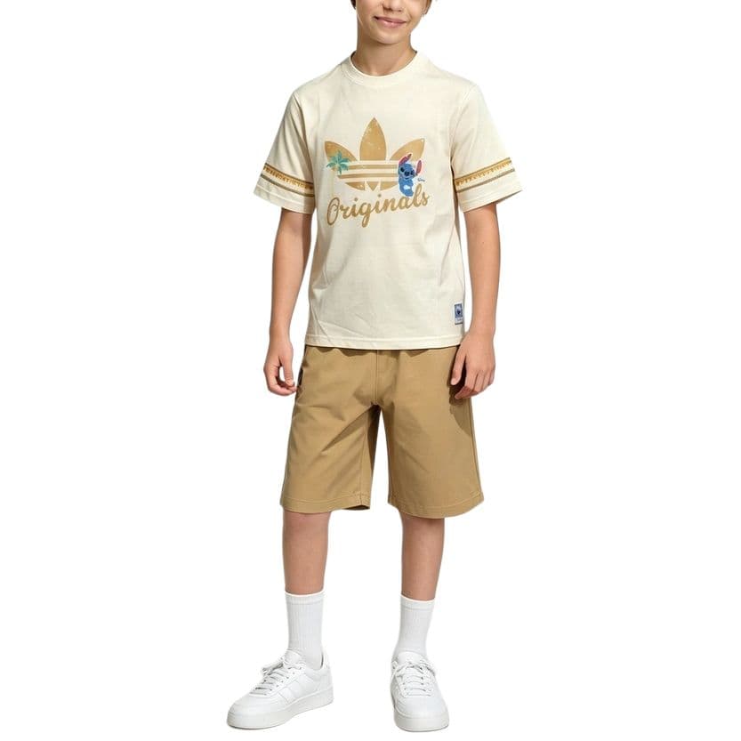 Adidas Originals Ecru+Khaki Kids Повседневные Спортивные Костюмы Наборы - изображение 1